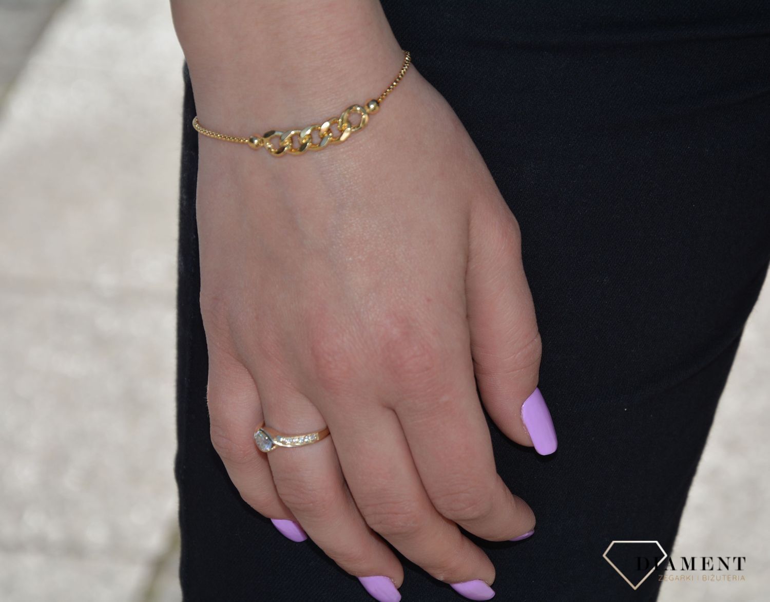 Bransoletka srebrna pozł. Dall'Acqua  B RM 25001 (2).JPG